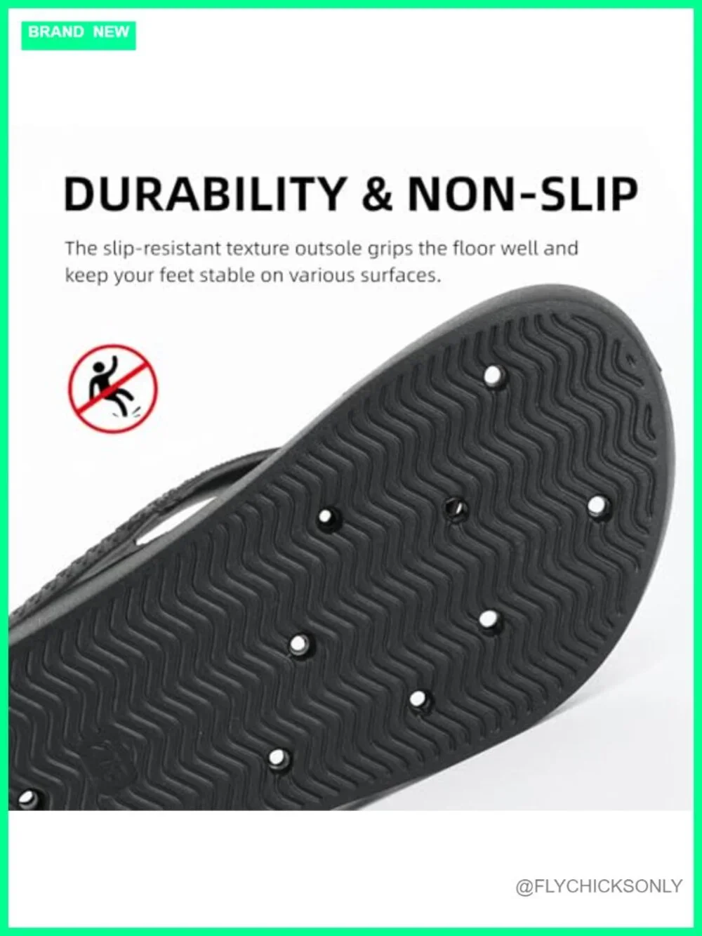 Non-Slip Shower Sandals with Arch Support, Quick-Dry EVA Flip Flops